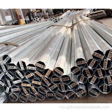 7.5m Hot Dip Galvanized Octagon Steel Pole